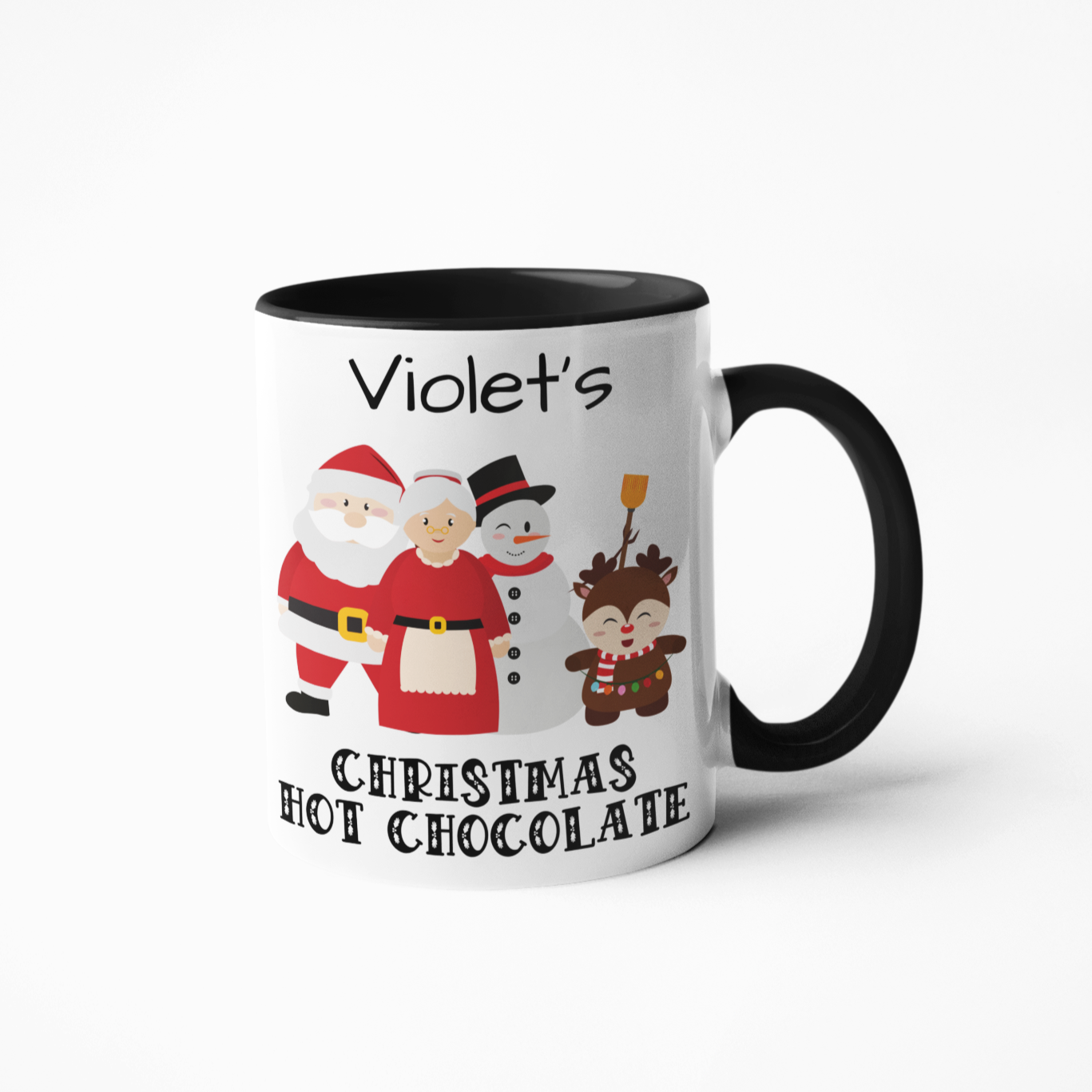 Christmas personalised hot chocolate mug