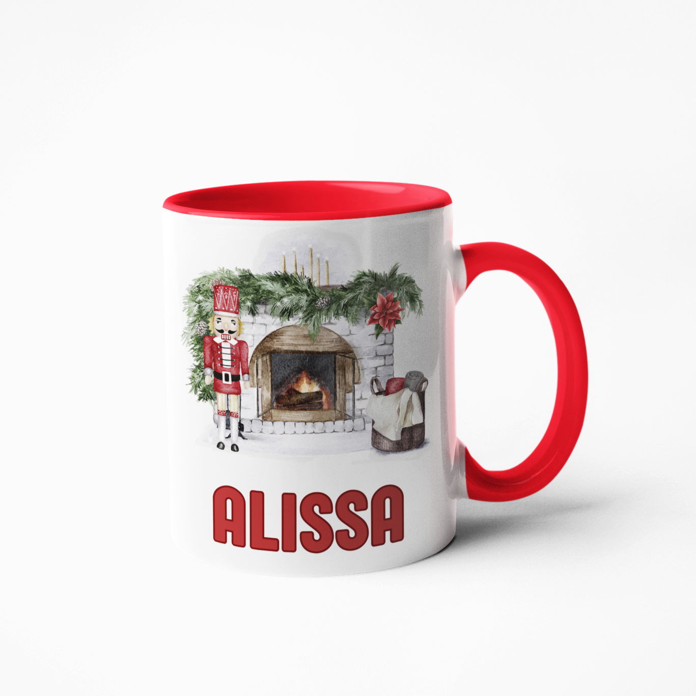 Nutcracker theme Christmas personalised mug