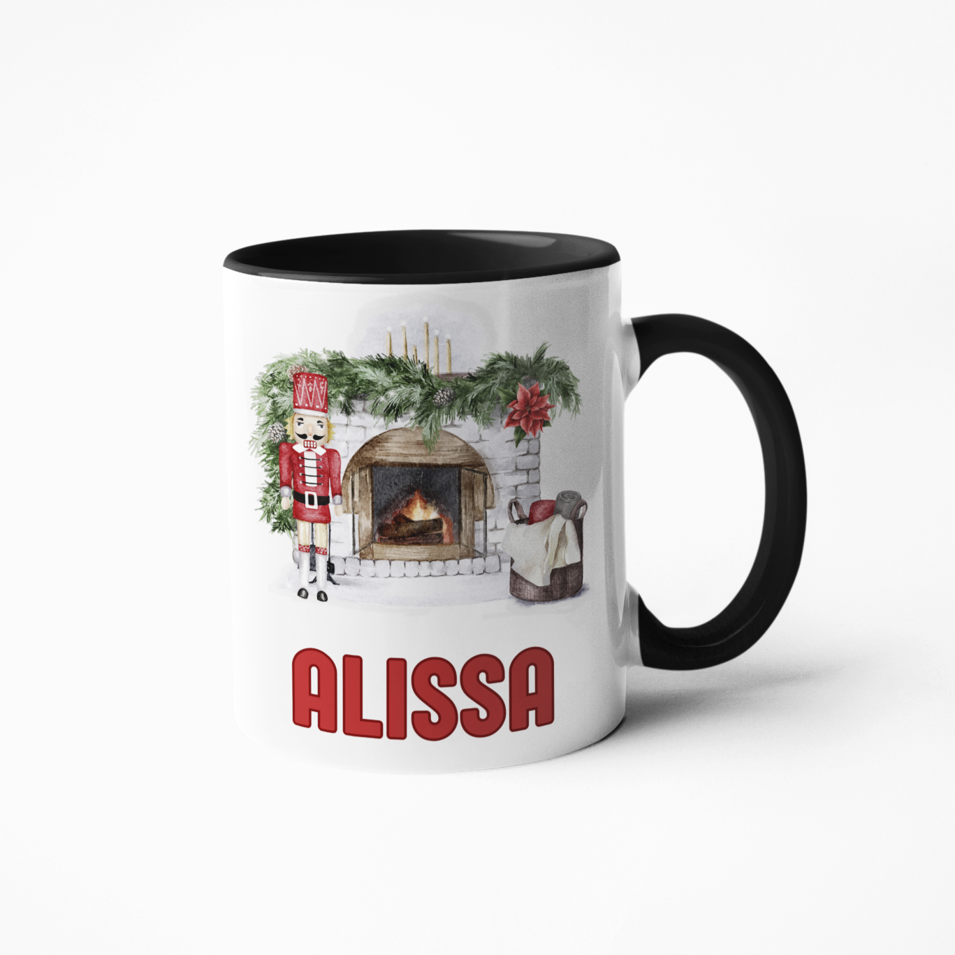 Nutcracker theme Christmas personalised mug