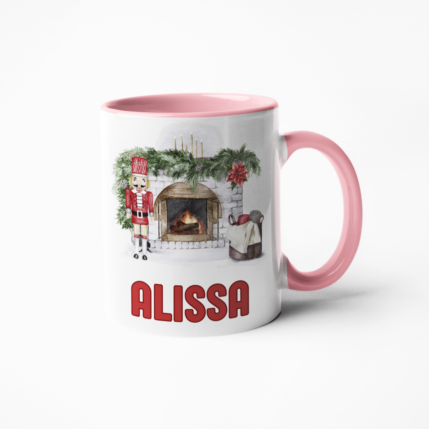 Nutcracker theme Christmas personalised mug