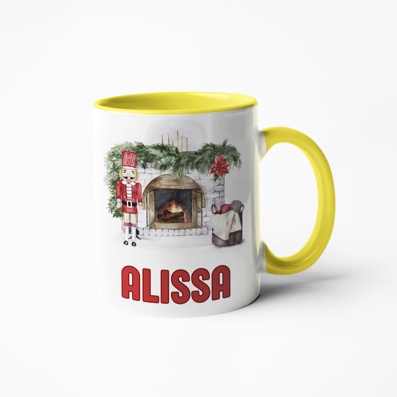 Nutcracker theme Christmas personalised mug