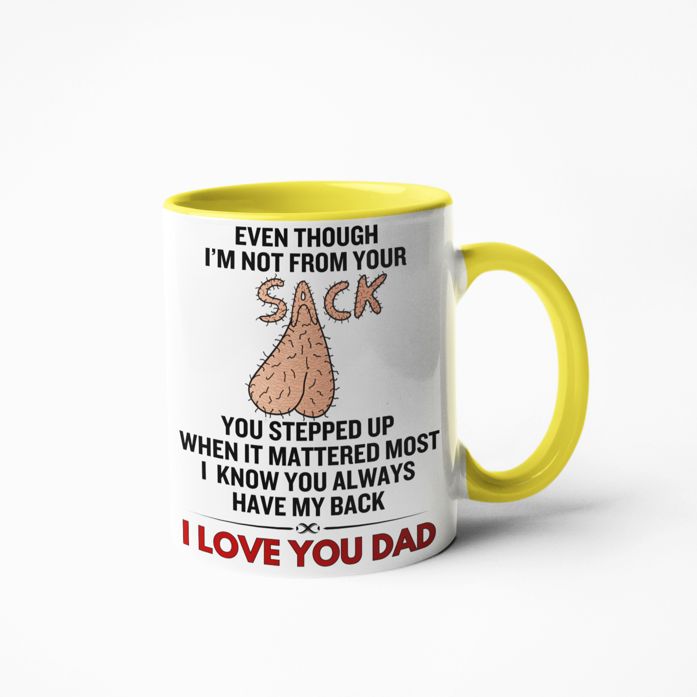 Show your stepdad some appreciation with this fun and unique Step Dad Rude Funny Coffee Mug. It's perfect for a morning cup of coffee or tea, making it a great gift for any occasion. Enjoy the perfect brew in a stylish, humorous mug!