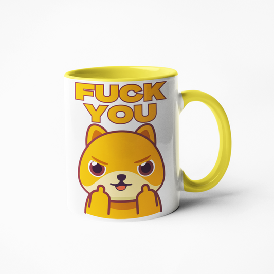 Fuel your rebellious spirit with this classic Fuck you middle finger swearing fox funny coffee mug! Invoke your wilder side and challenge convention with this daring piece. Let your mug be your statement of nonconformity and boldness! Live loud and wild!