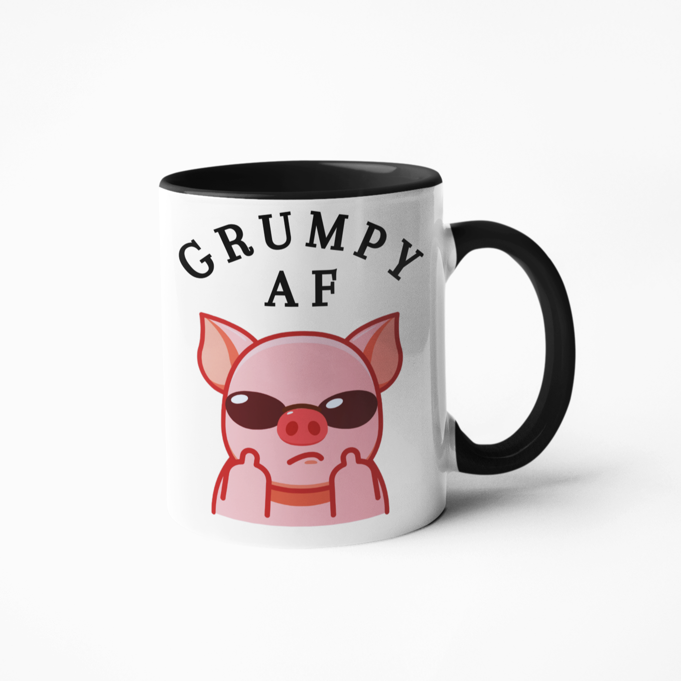 Don’t let the grumpy face fool you - the Grumpy AF pig will make a bold statement in any coffee corner! Rise and shine with this mug, perfect for anyone who loves a good challenge. Make a statement in style with this daring mug. Grumpy AF, game on! 