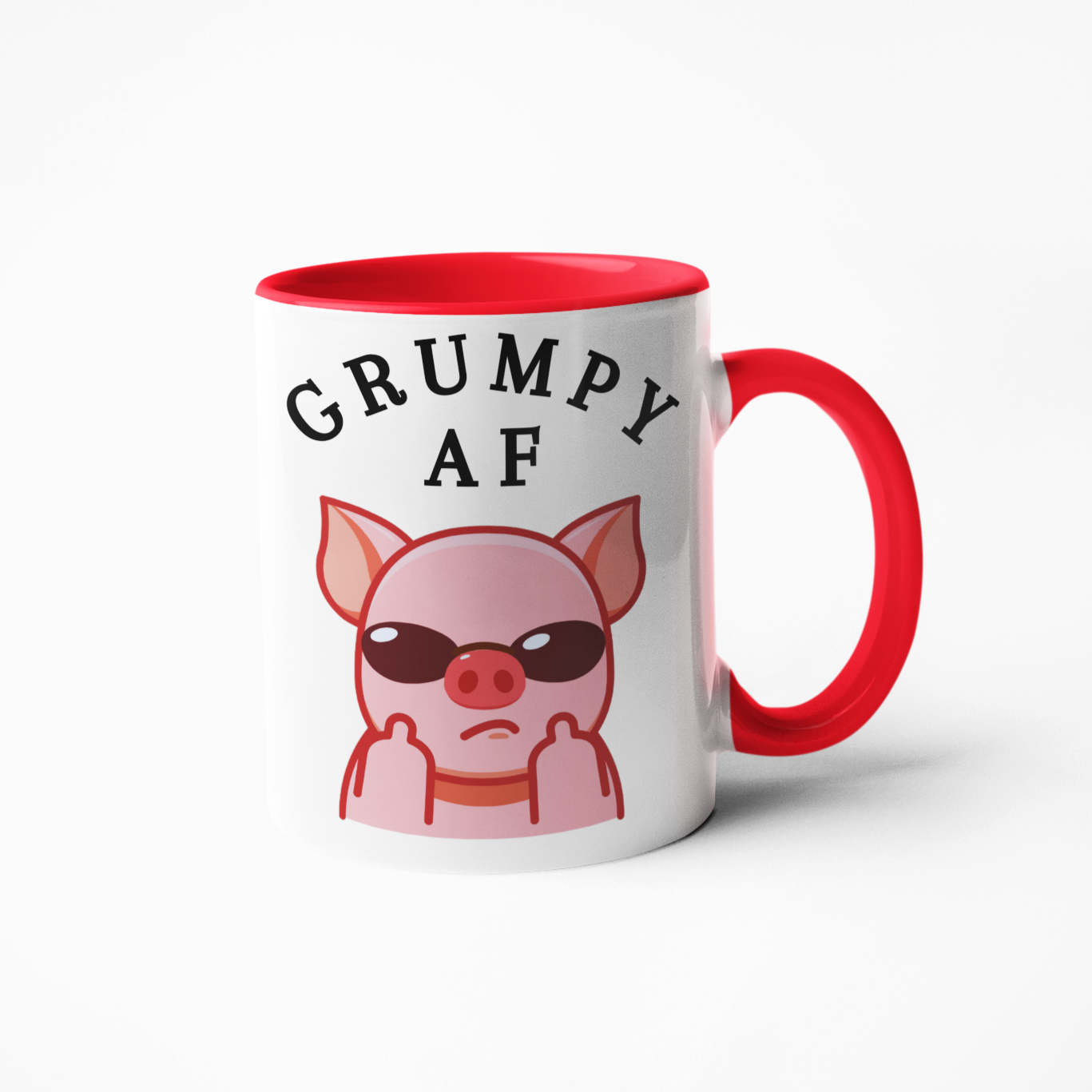 Don’t let the grumpy face fool you - the Grumpy AF pig will make a bold statement in any coffee corner! Rise and shine with this mug, perfect for anyone who loves a good challenge. Make a statement in style with this daring mug. Grumpy AF, game on! 