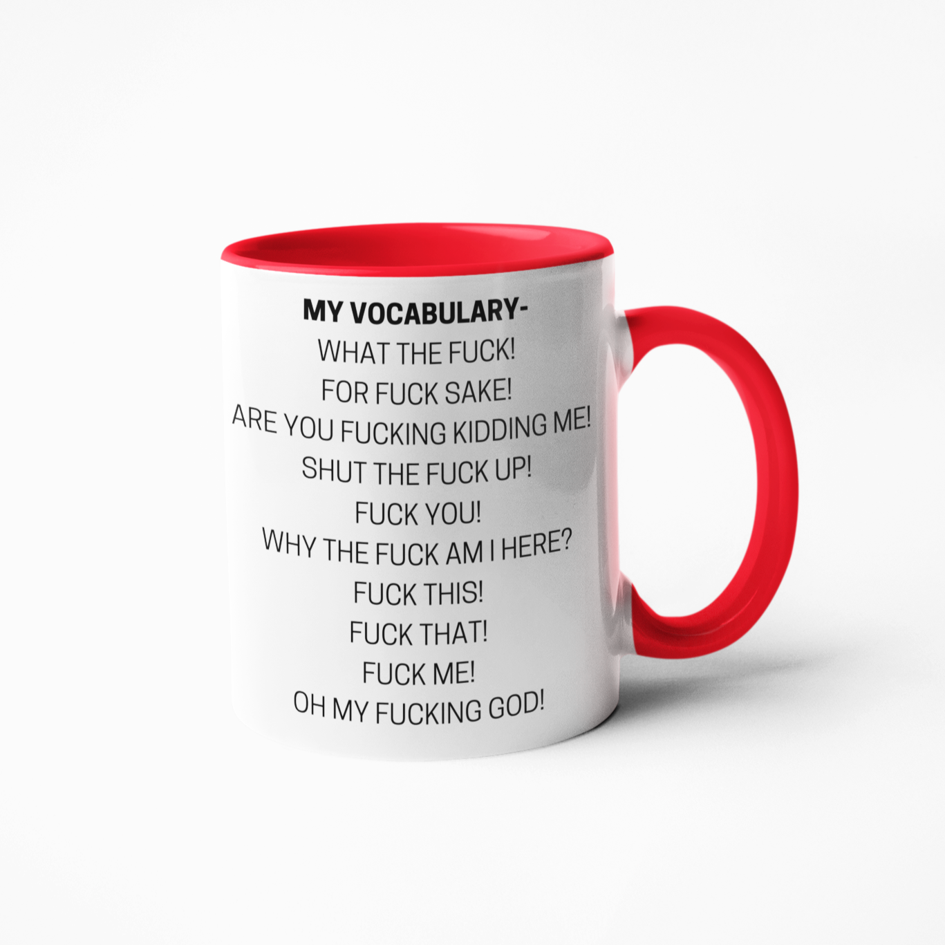This My Swear Vocabulary Rude Sweary Funny Coffee Mug makes the perfect gift for any coffee lover. It is made of durable ceramic, ensuring a long-lasting life. The bold design and statement of "My Swear Vocabulary" is sure to be a conversation starter at any gathering. Enjoy your favourite beverage in this unique and humorous mug!