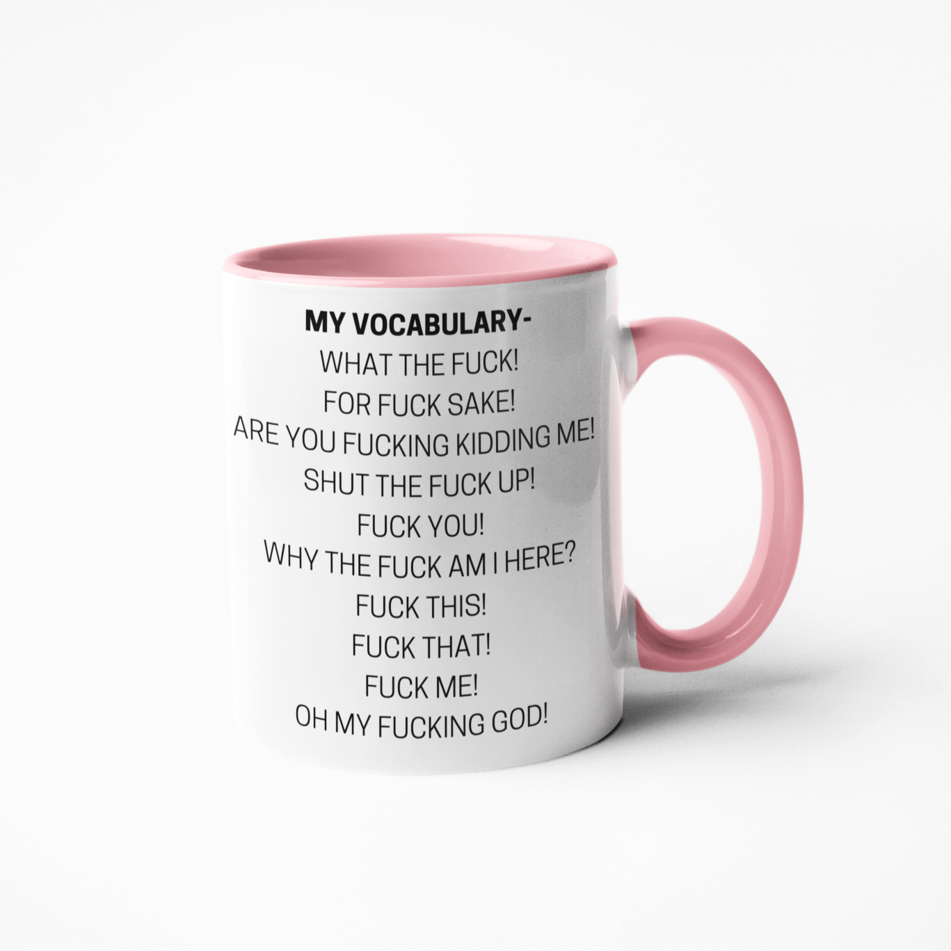 This My Swear Vocabulary Rude Sweary Funny Coffee Mug makes the perfect gift for any coffee lover. It is made of durable ceramic, ensuring a long-lasting life. The bold design and statement of "My Swear Vocabulary" is sure to be a conversation starter at any gathering. Enjoy your favourite beverage in this unique and humorous mug!