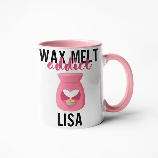wax melt addict personalised coffee mug birthday or Christmas gift