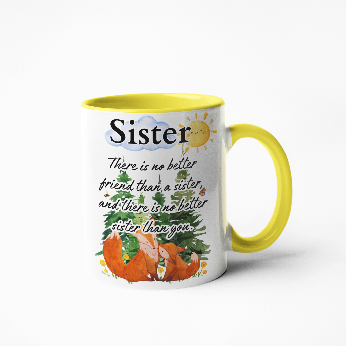 Fox theme sister coffee mug gift for sisters
