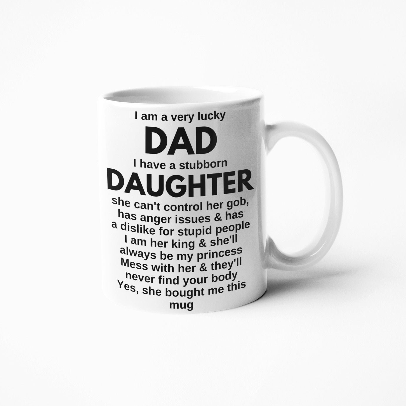 Dad from daughter coffee mug Fathers day birthday Christmas