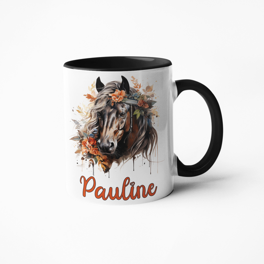 Horse lover gift 10 horses choice personalised mug