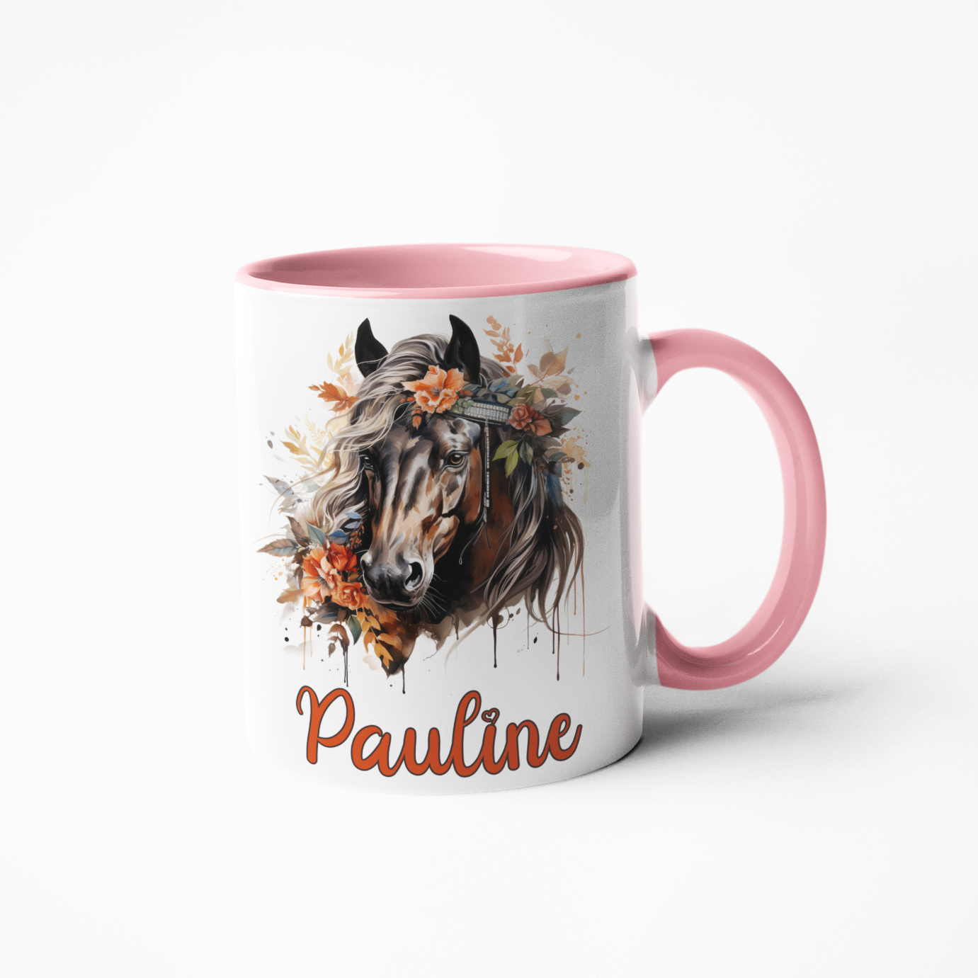 Horse lover gift 10 horses choice personalised mug