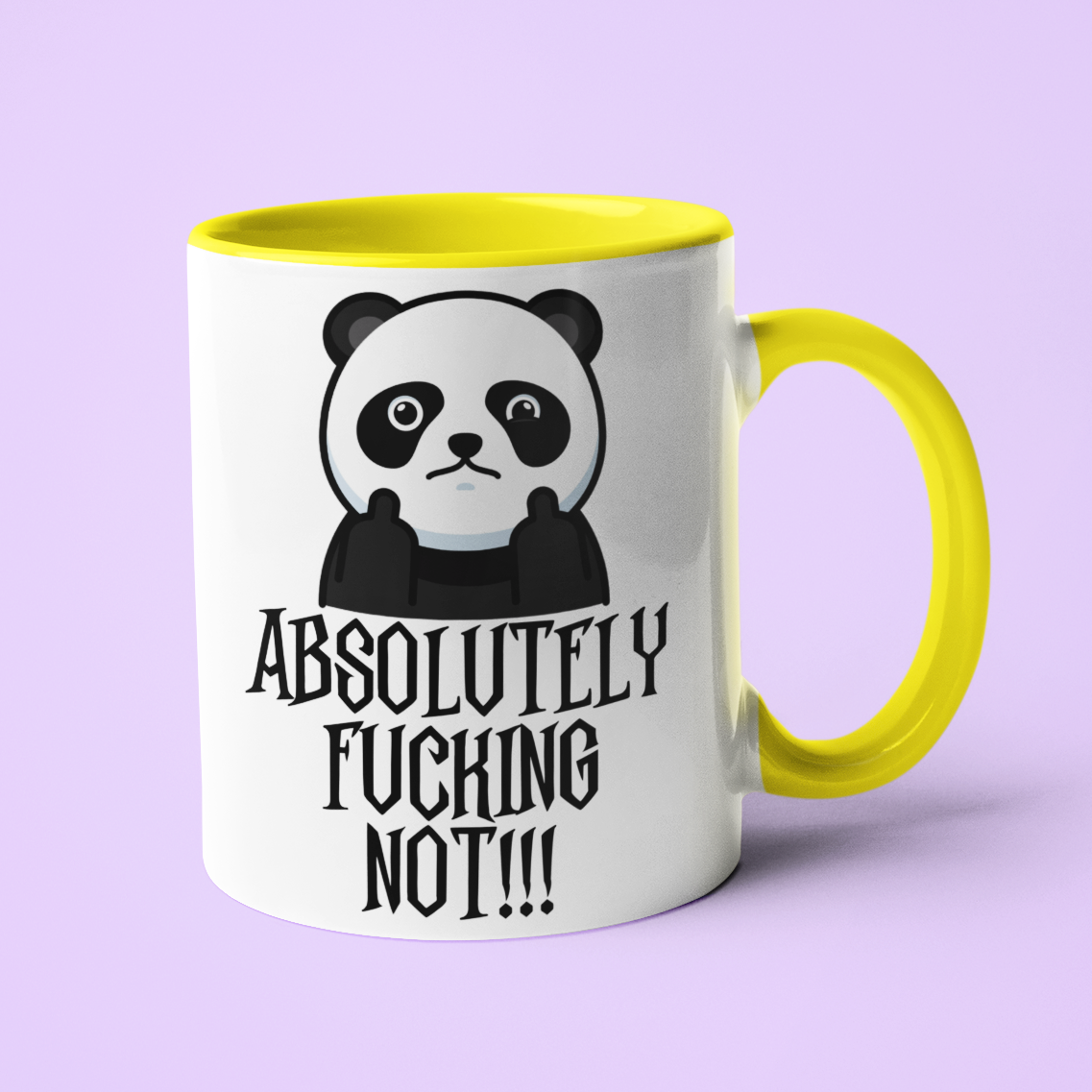 absolutely fucking not funny rude coffee mug