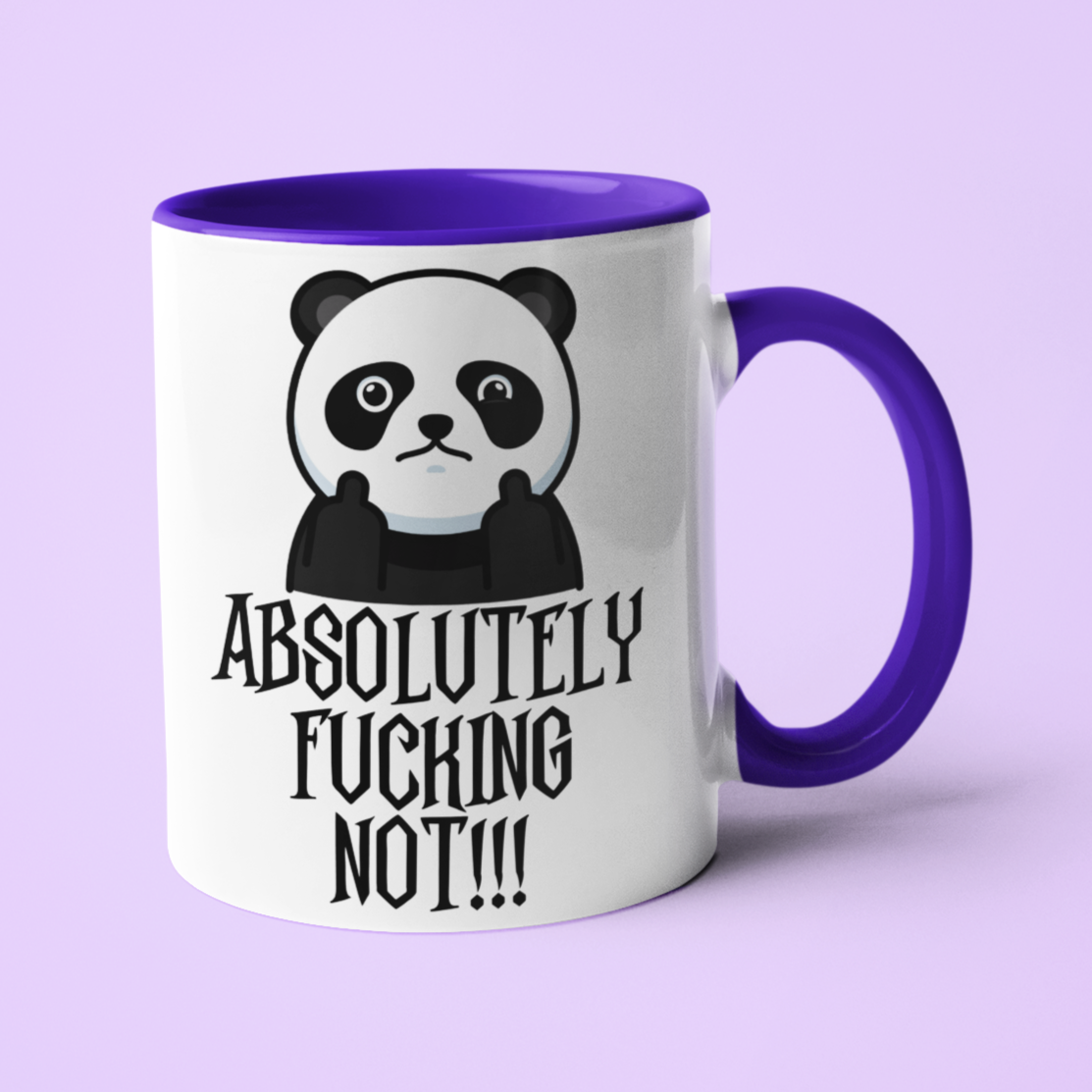 absolutely fucking not funny rude coffee mug