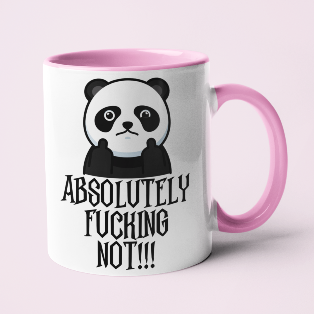 absolutely fucking not funny rude coffee mug