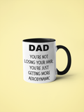 BALD DAD You're Not Losing Your Hair, You're Just Getting More Aerodynamic Mug - Funny Dad Gift