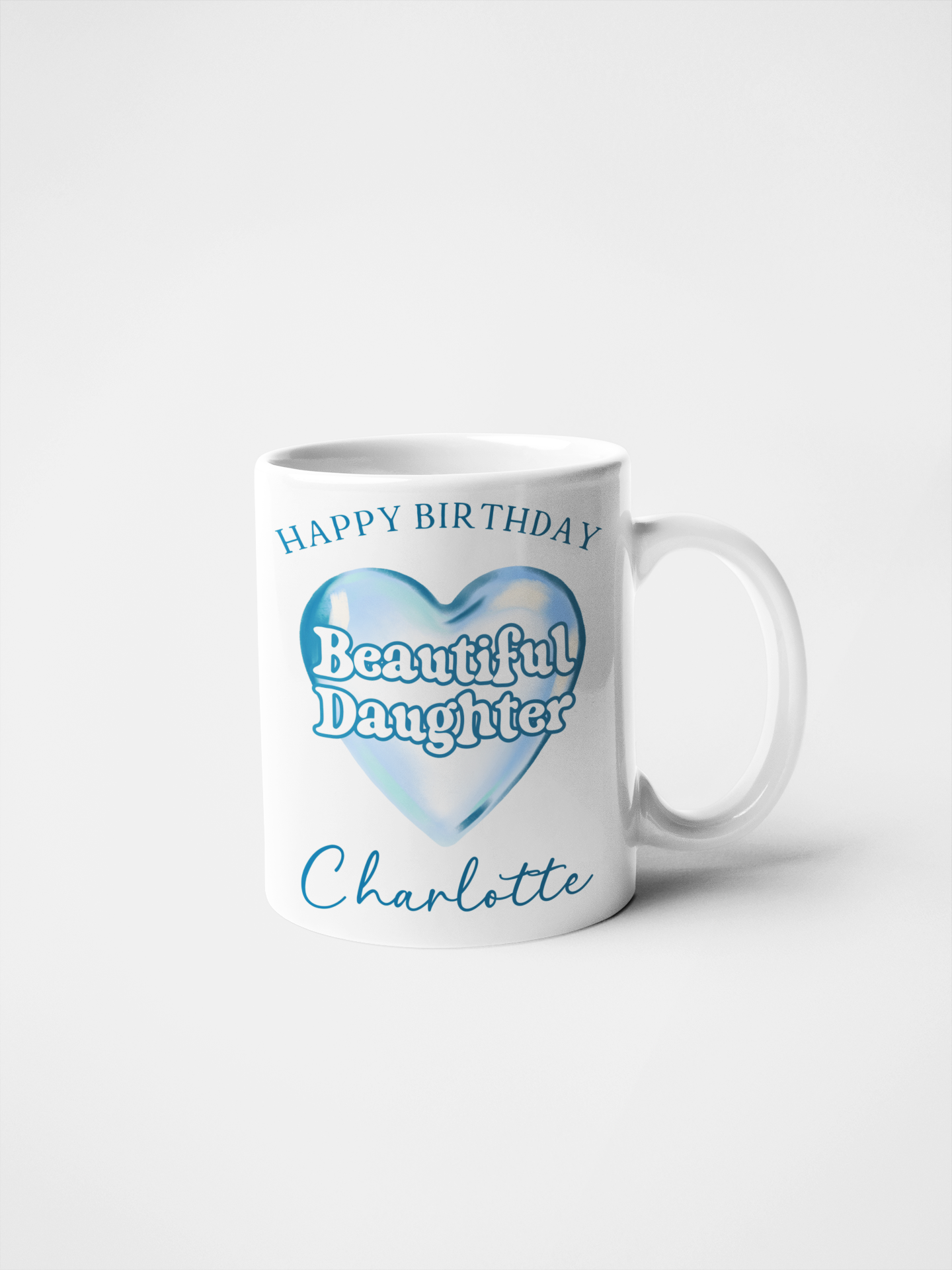Happy Birthday Beautiful Daughter Mug – Personalised Gift for Daughters – Custom Name Coffee Cup – Ceramic Birthday Present – 11oz or 15oz