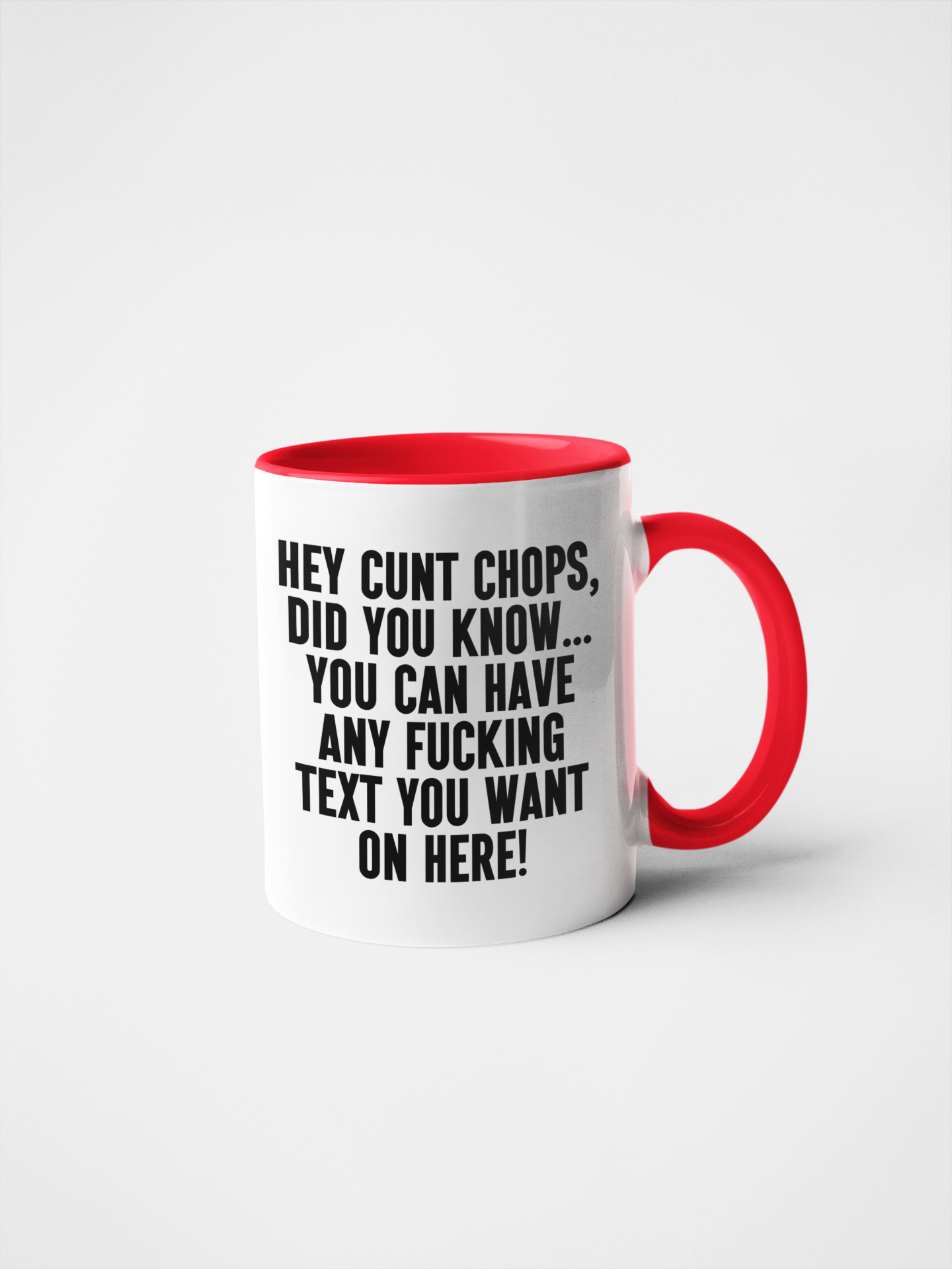 Customisable Text Mug – Personalised Naughty Swear Mug, Bold Statement Coffee Mug, Funny Offensive Gift