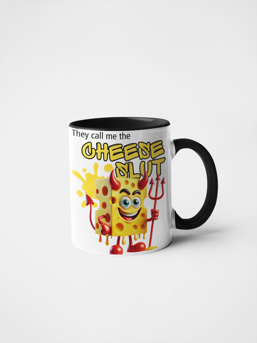 They Call Me the Cheese Slut Mug – Funny Cheese Lover Gift, Naughty Novelty Mug, Cheesy Humour for Foodies, Office Laughs, Secret Santa, Birthday Gag Gift