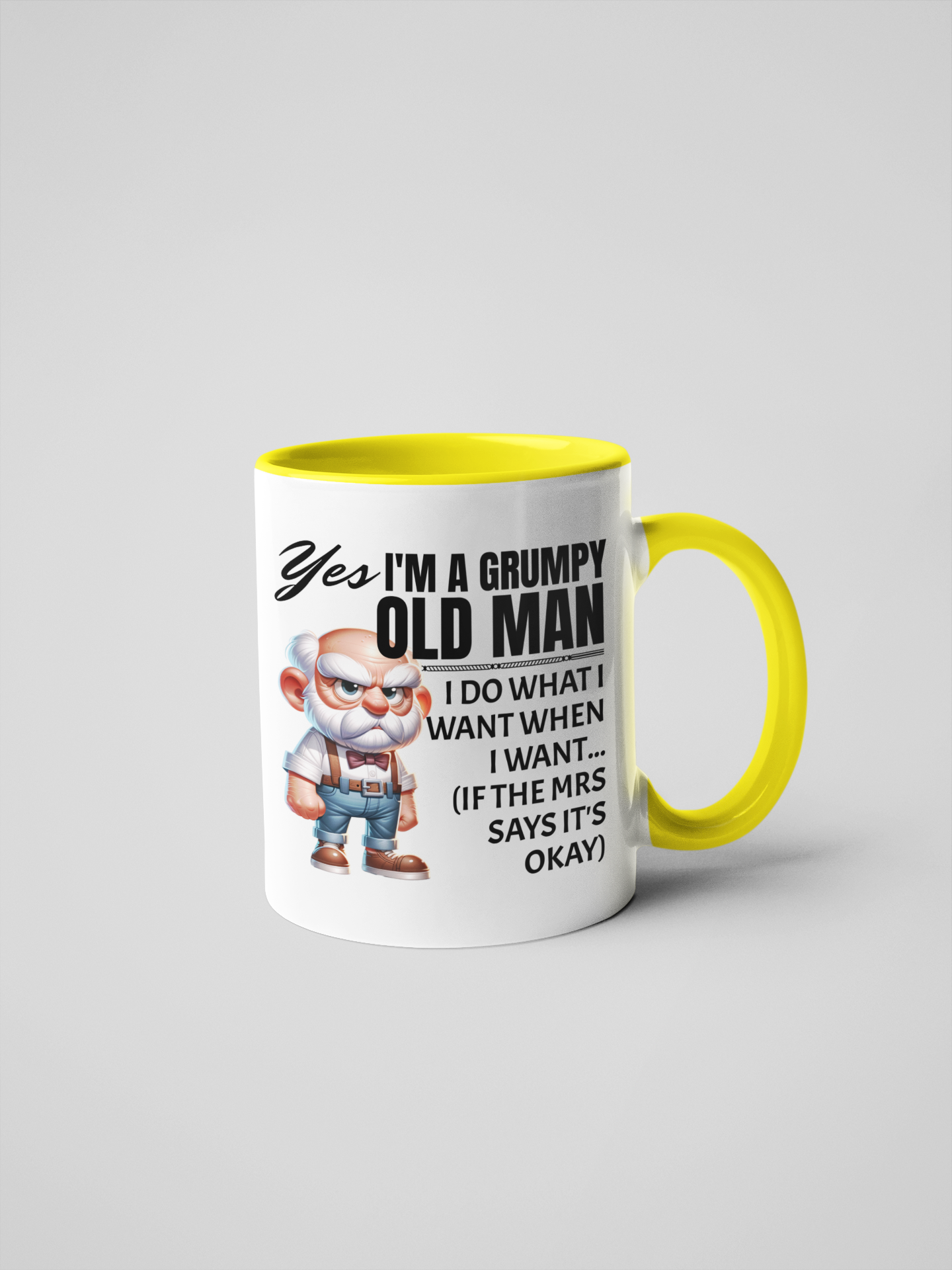 Yes, I'm a Grumpy Old Man Funny Mug - Sarcastic Gift for Husbands, Dads & Grandads - Perfect for Birthdays, Father’s Day & Retirement