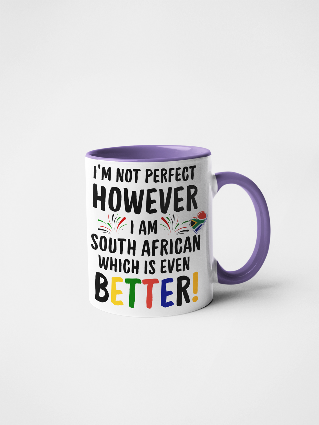 I'm Not Perfect, However I Am South African Mug – Funny Patriotic Gift, 11oz & 15oz Ceramic Mug for Proud South Africans, Ideal for Birthdays, Holidays, and Everyday Cheer