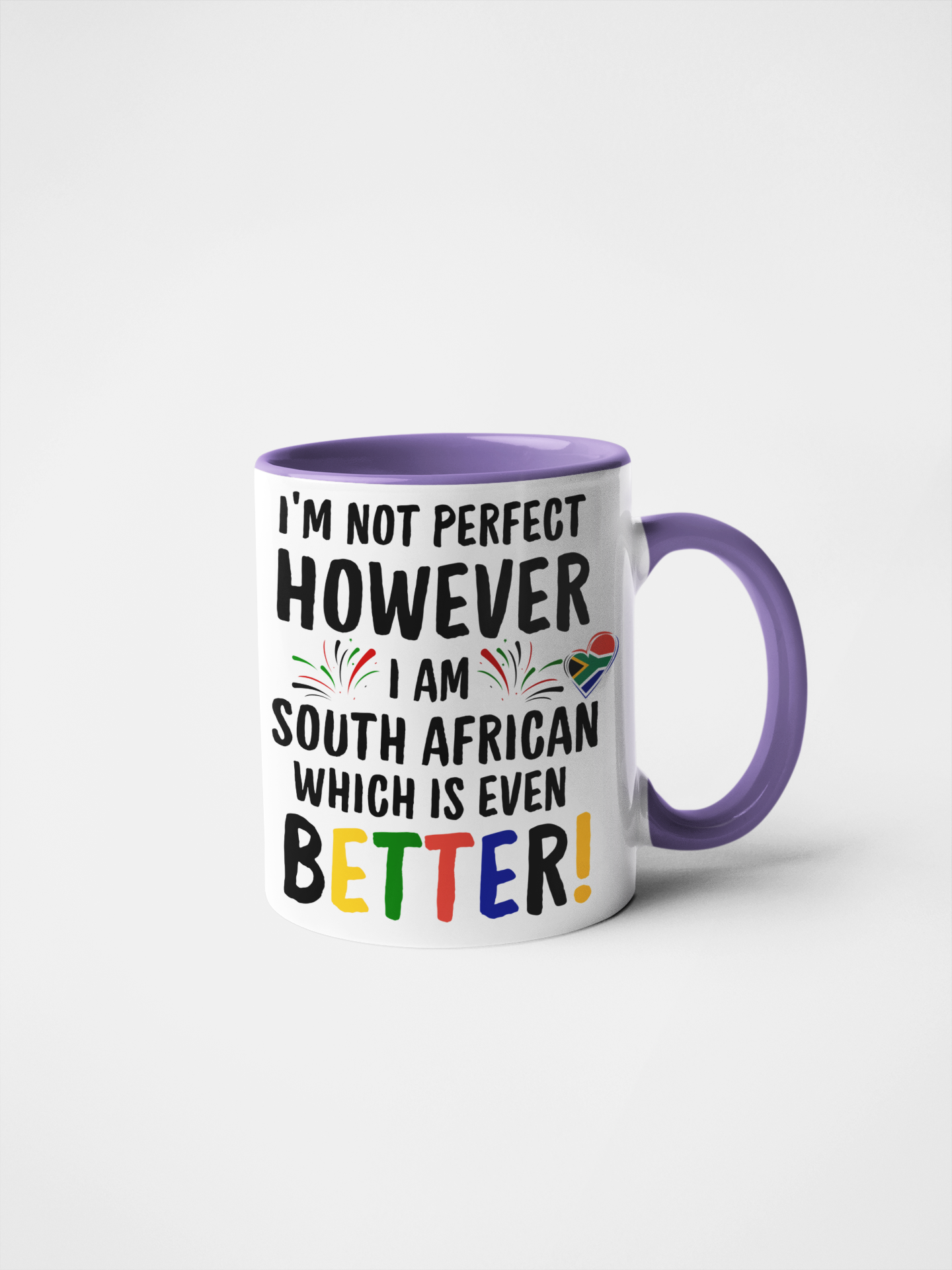 I'm Not Perfect, However I Am South African Mug – Funny Patriotic Gift, 11oz & 15oz Ceramic Mug for Proud South Africans, Ideal for Birthdays, Holidays, and Everyday Cheer