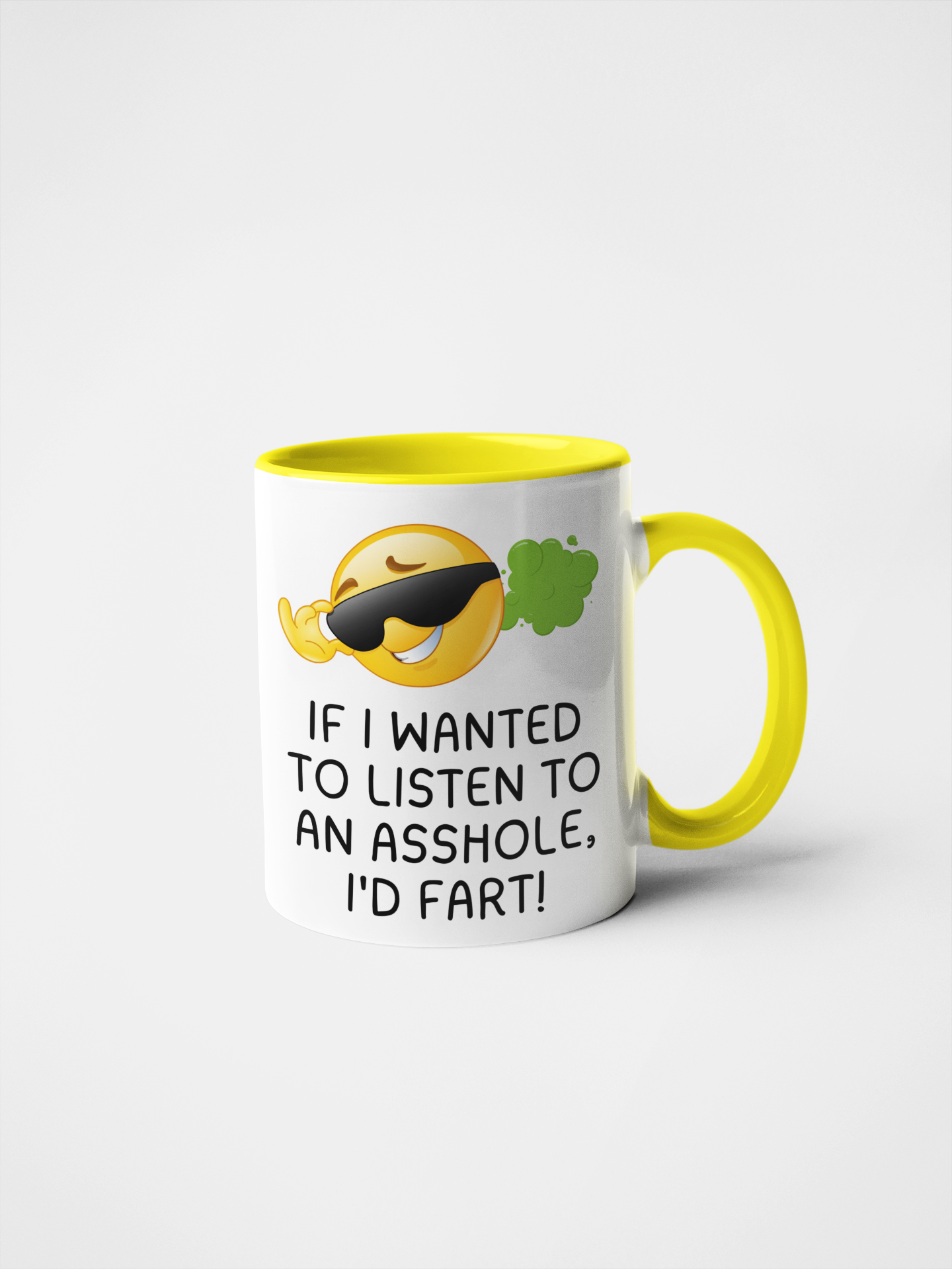 If I Wanted to Listen to an Asshole I'd Fart Funny Sarcastic Mug | Rude Humour Coffee Cup | Gag Gift for Friends | Office Banter Mug