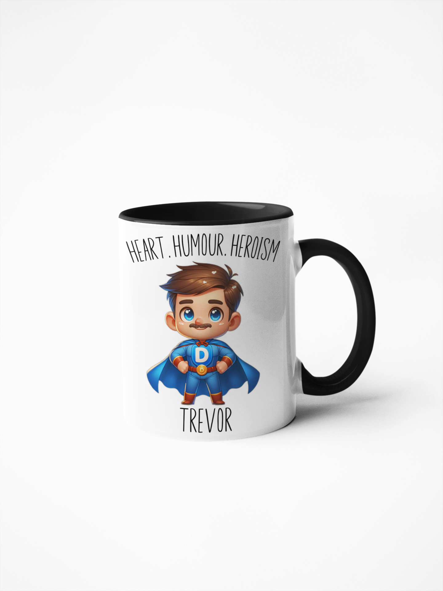 Super Dad Personalised Mug - Heroic Father's Day Gift, Customisable Name, Funny Mugs for Dads, Personalised Gifts for Him