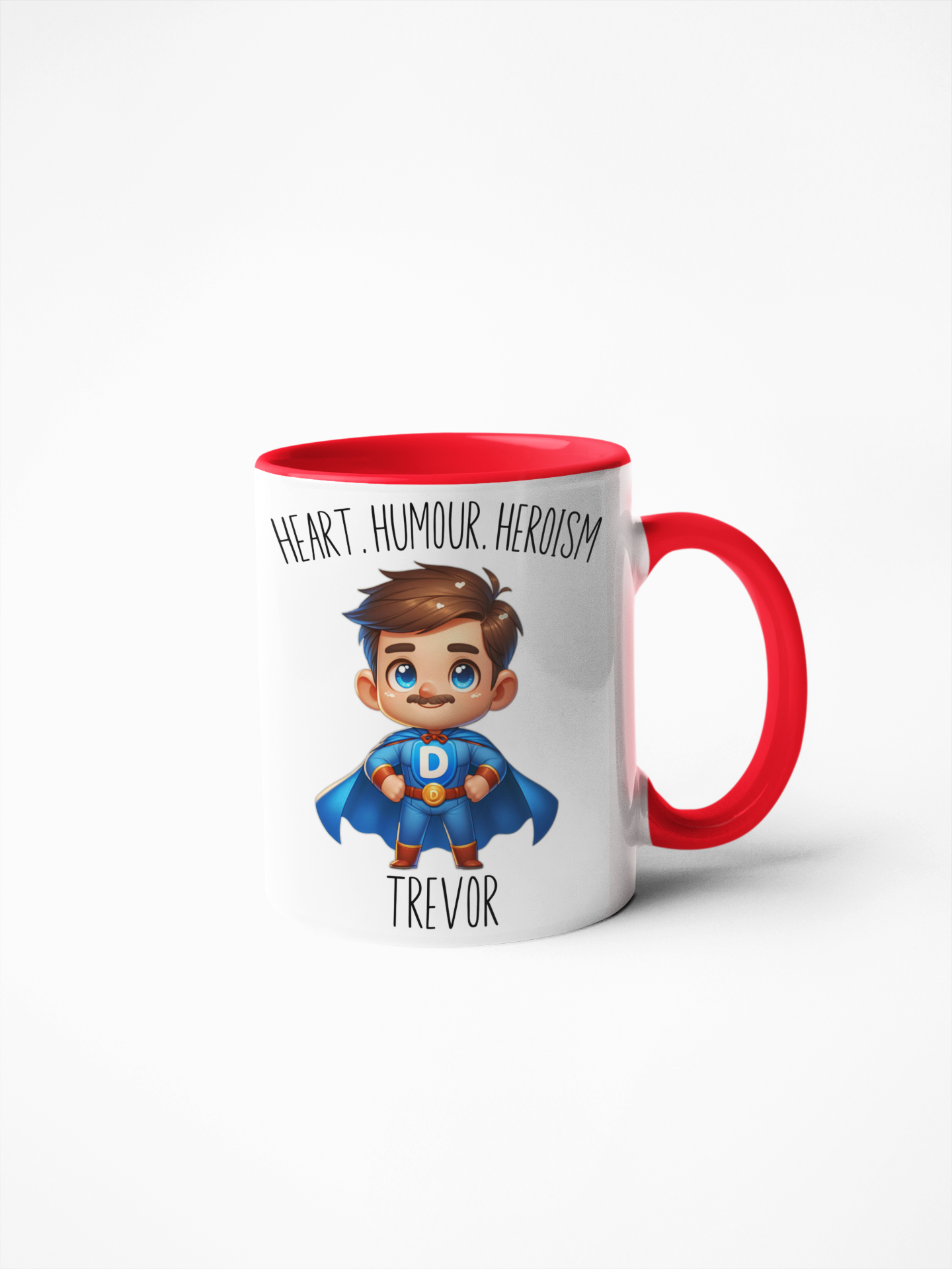 Super Dad Personalised Mug - Heroic Father's Day Gift, Customisable Name, Funny Mugs for Dads, Personalised Gifts for Him