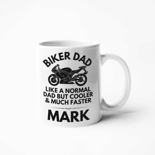 Biker Dad Motorcycle theme coffee mug
