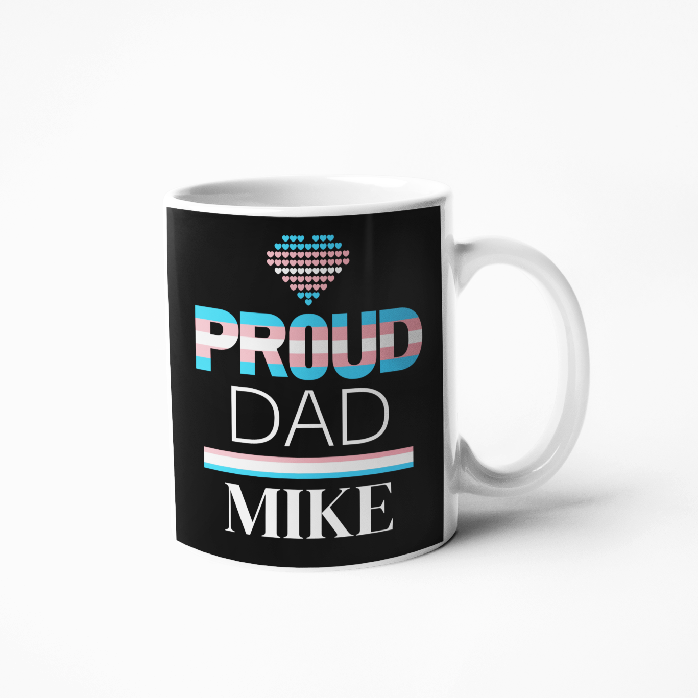 Proud dad or mum parent of trans person coffee mug