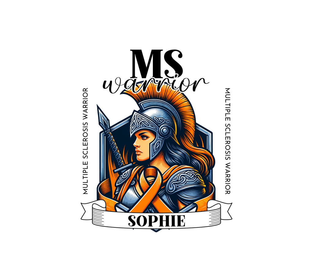 MS Warrior Personalised Mug or Tumbler | Multiple Sclerosis Awareness Gift | Custom Name Coffee Cup | Inspirational MS Fighter Design | Warrior Woman Collection