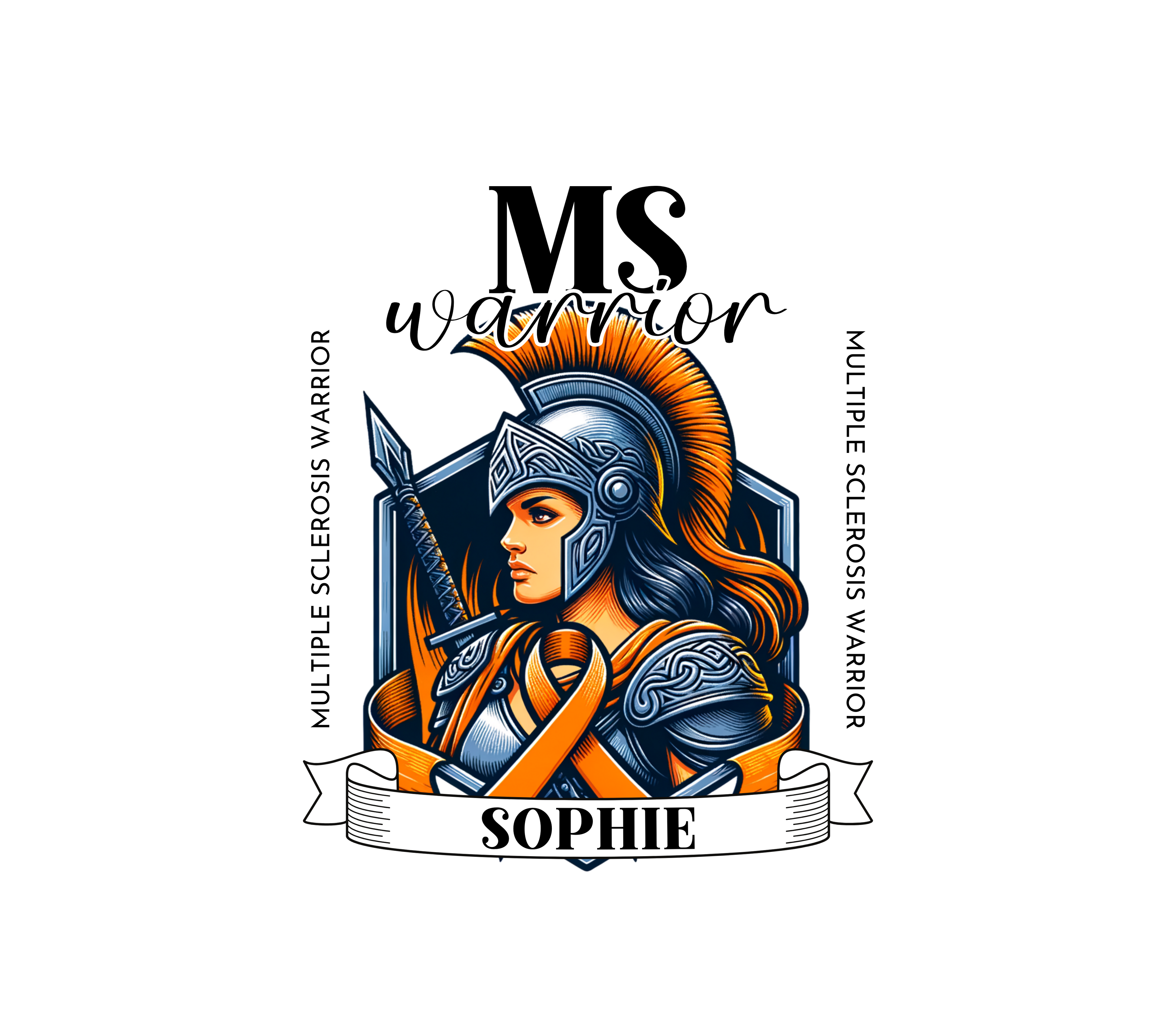 MS Warrior Personalised Mug or Tumbler | Multiple Sclerosis Awareness Gift | Custom Name Coffee Cup | Inspirational MS Fighter Design | Warrior Woman Collection