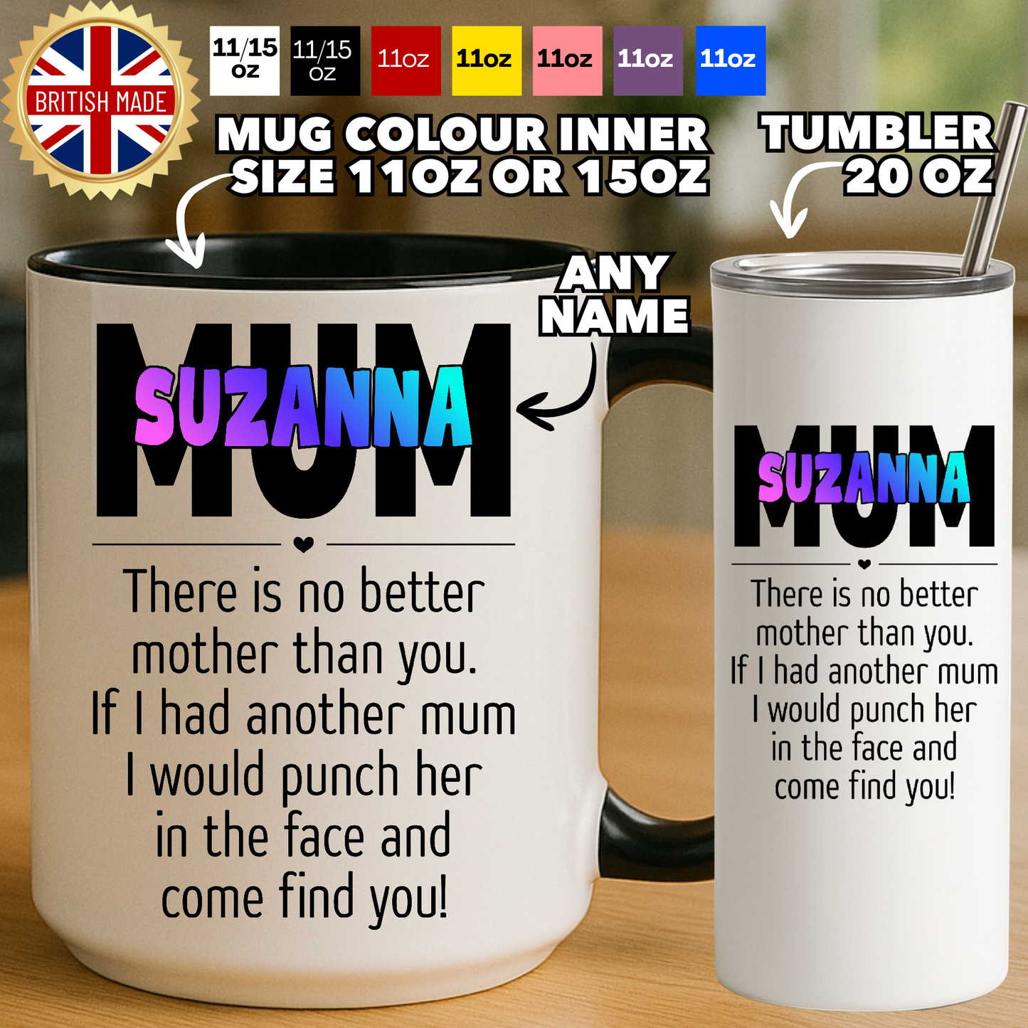 Personalised Mum Mug Any Name Gift Mothers Day Birthday Christmas Present