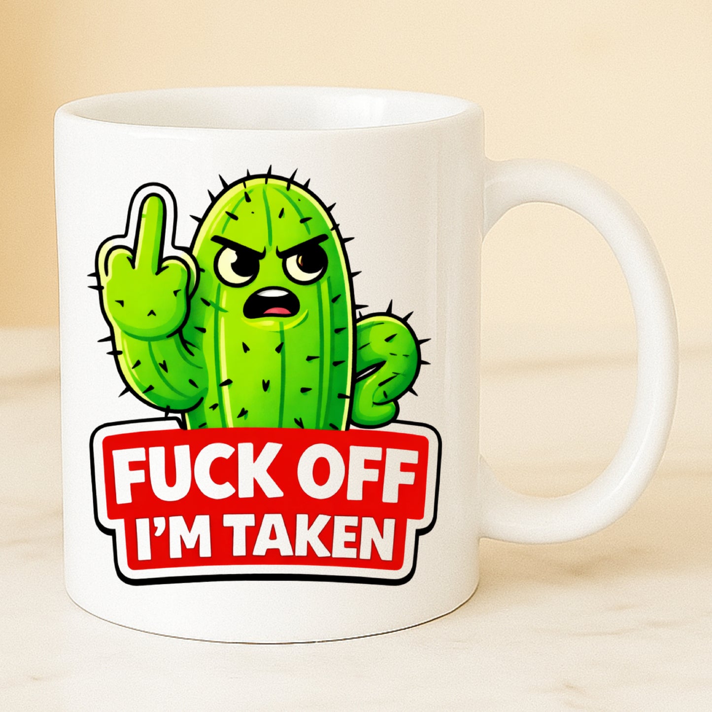 Fuck Off I’m Taken Mug or Tumbler | Funny Rude Valentine Gift for Couples