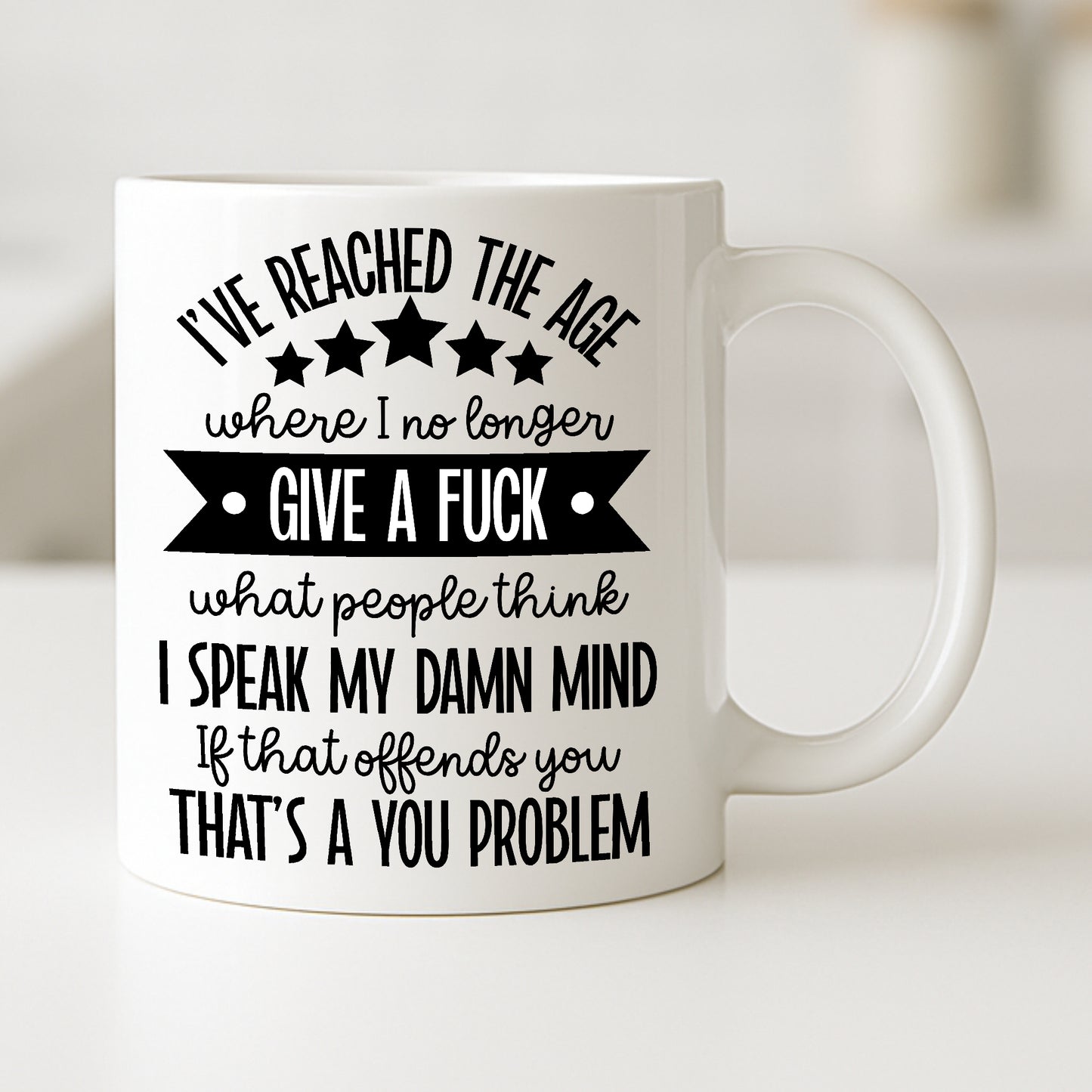 Give a Fck Rude Birthday Mug Funny Swear Word Coffee Mug | Adult Humour Gift