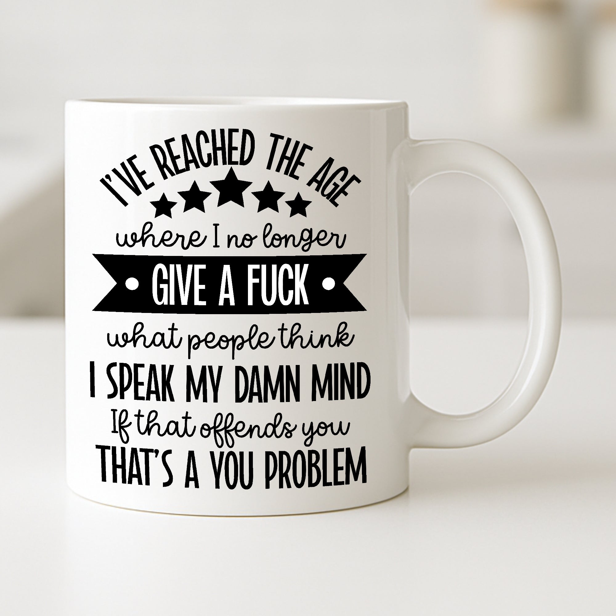 Give a Fck Rude Birthday Mug Funny Swear Word Coffee Mug | Adult Humour Gift
