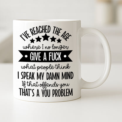 Give a Fck Rude Birthday Mug Funny Swear Word Coffee Mug | Adult Humour Gift
