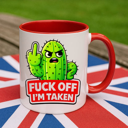 Fuck Off I’m Taken Mug or Tumbler | Funny Rude Valentine Gift for Couples