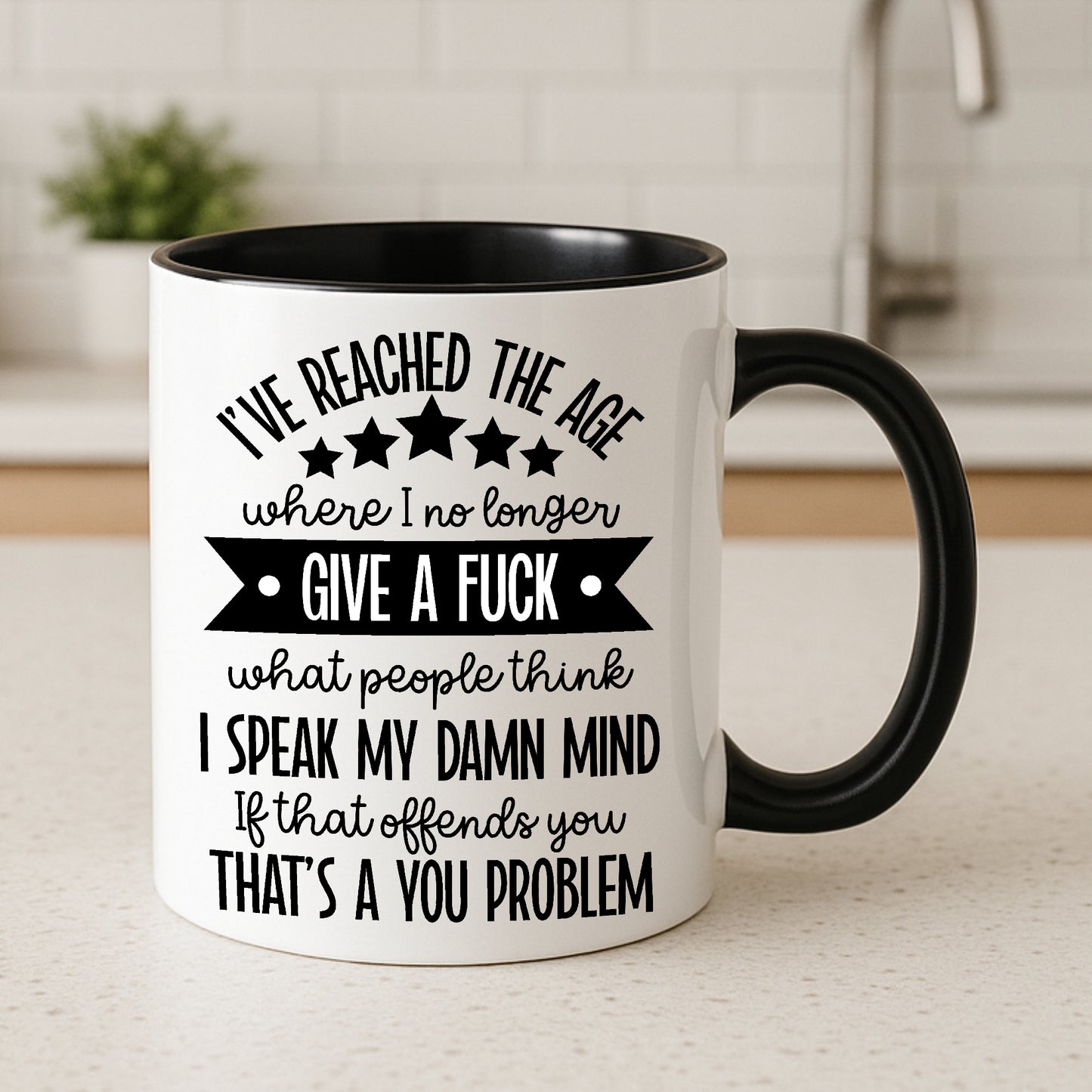 Give a Fck Rude Birthday Mug Funny Swear Word Coffee Mug | Adult Humour Gift