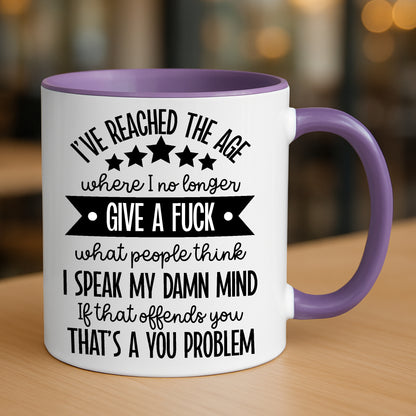 Give a Fck Rude Birthday Mug Funny Swear Word Coffee Mug | Adult Humour Gift