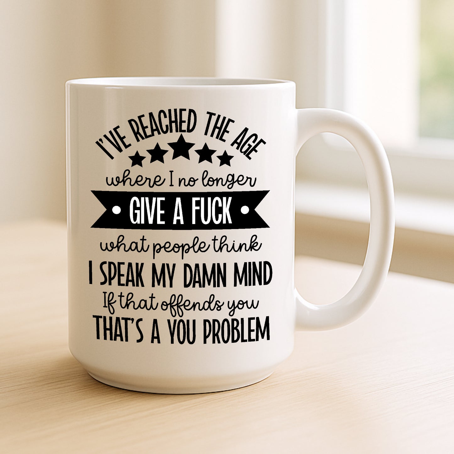 Give a Fck Rude Birthday Mug Funny Swear Word Coffee Mug | Adult Humour Gift