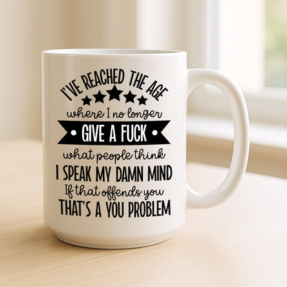 Give a Fck Rude Birthday Mug Funny Swear Word Coffee Mug | Adult Humour Gift