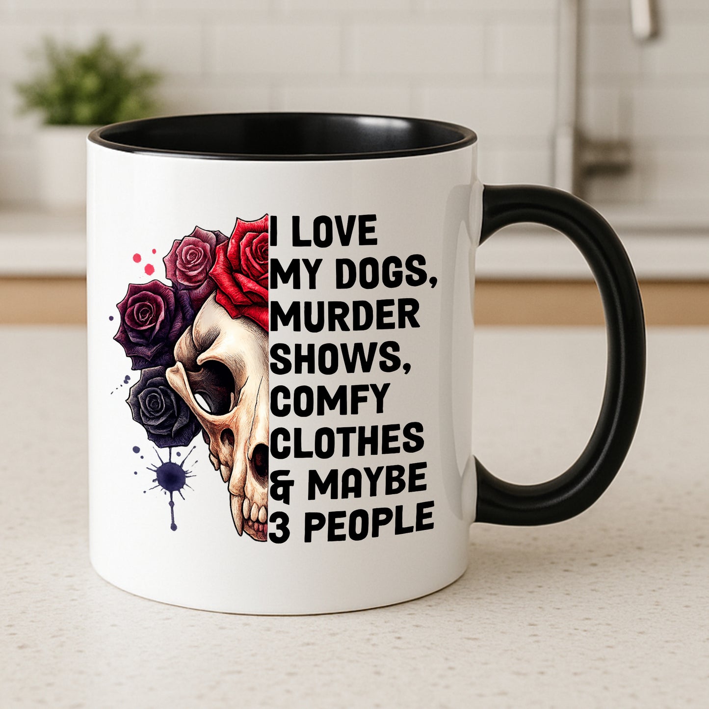 Funny Dog Mug | Murder Show Coffee Cup | Novelty Gift for Dog Lovers