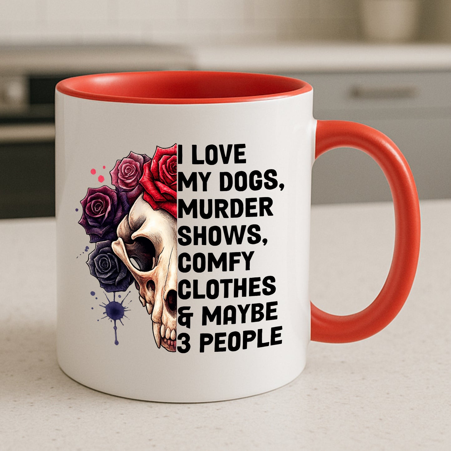 Funny Dog Mug | Murder Show Coffee Cup | Novelty Gift for Dog Lovers
