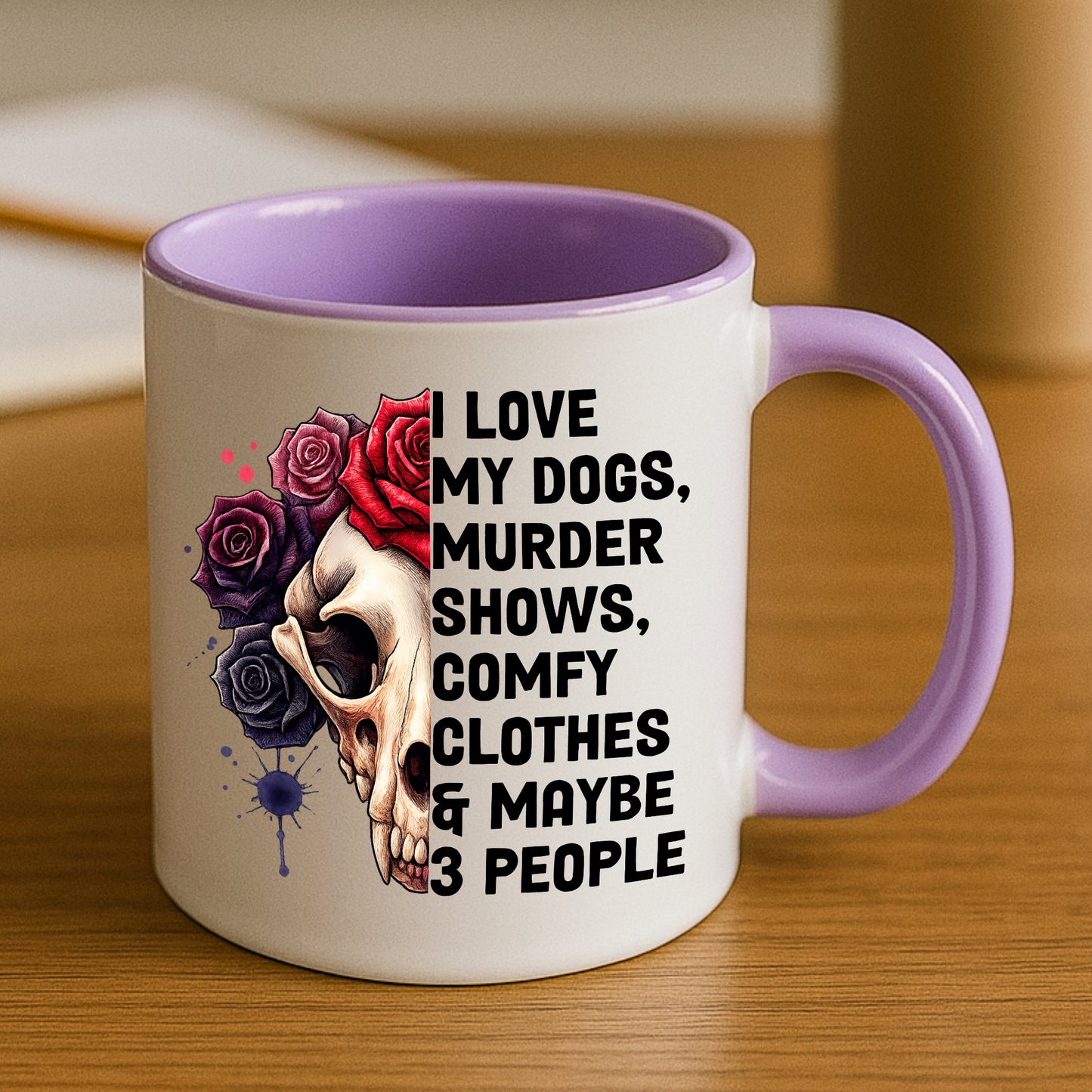 Funny Dog Mug | Murder Show Coffee Cup | Novelty Gift for Dog Lovers