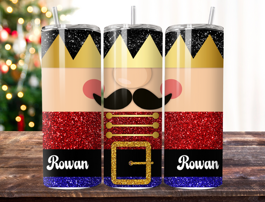 Nutcracker 20 oz Christmas tumbler with any name