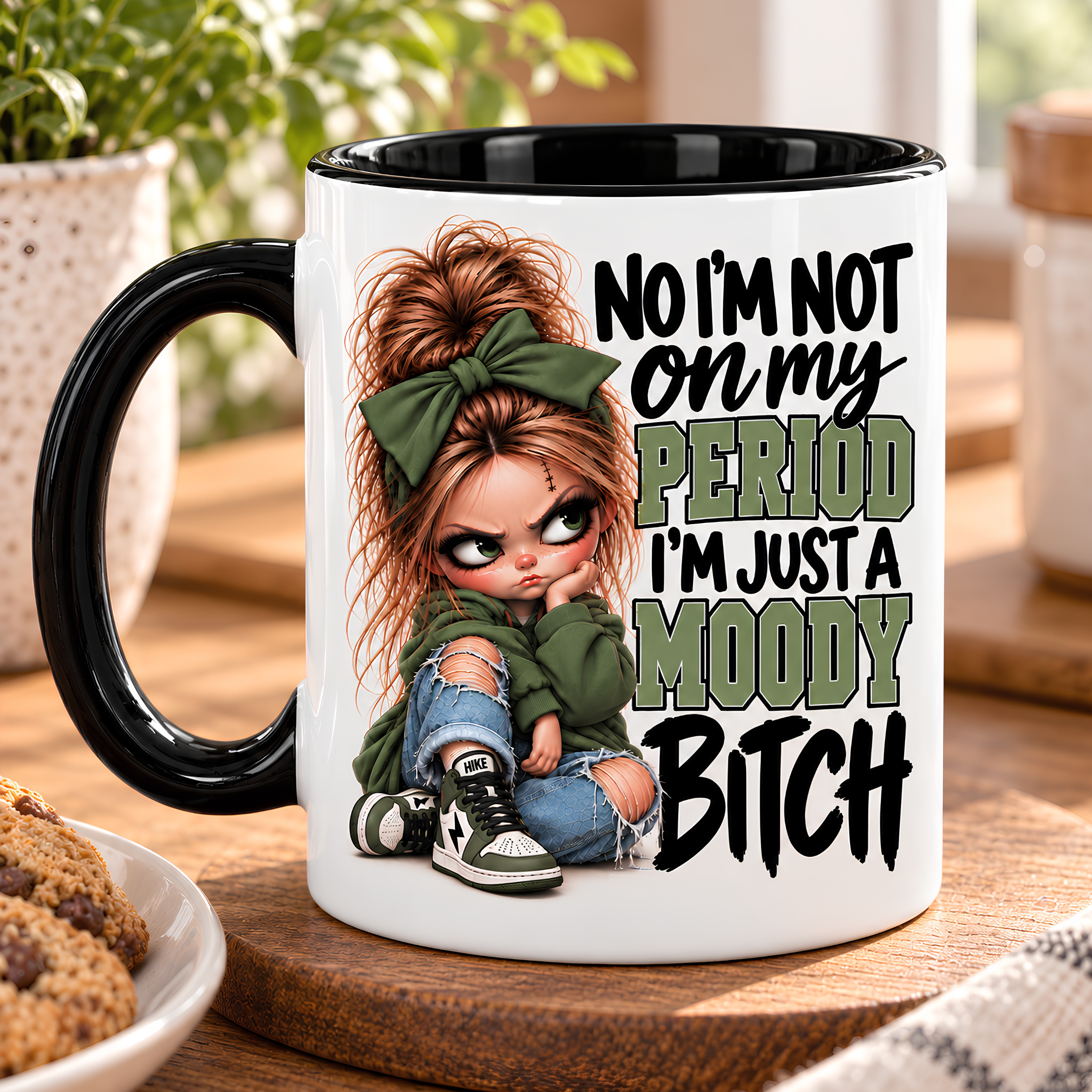Funny Moody Bitch Period Mug | Rude PMS Gift for Her