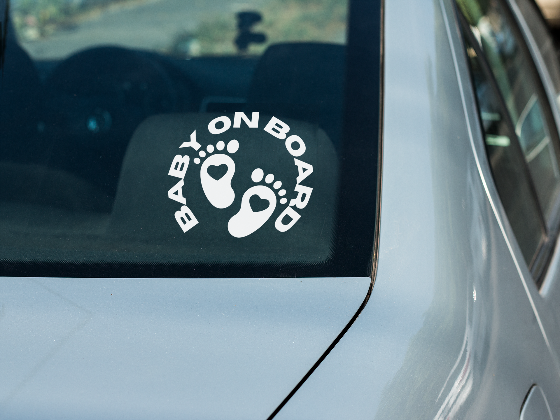Baby On Board Vinyl Decal Sticker – Available in White, Black, or Red – Perfect for Car Windows