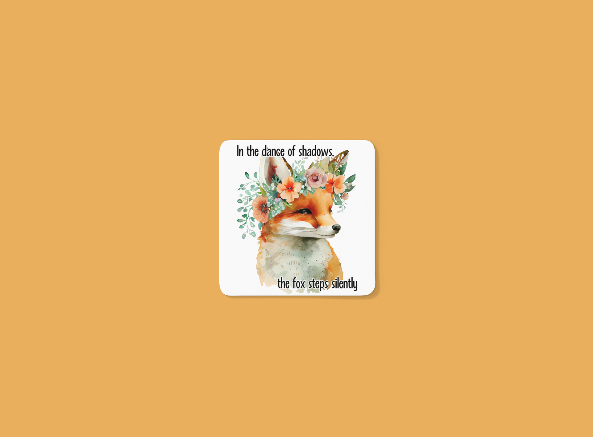 Fox quote mug tumbler coaster set for birthdays of Christmas